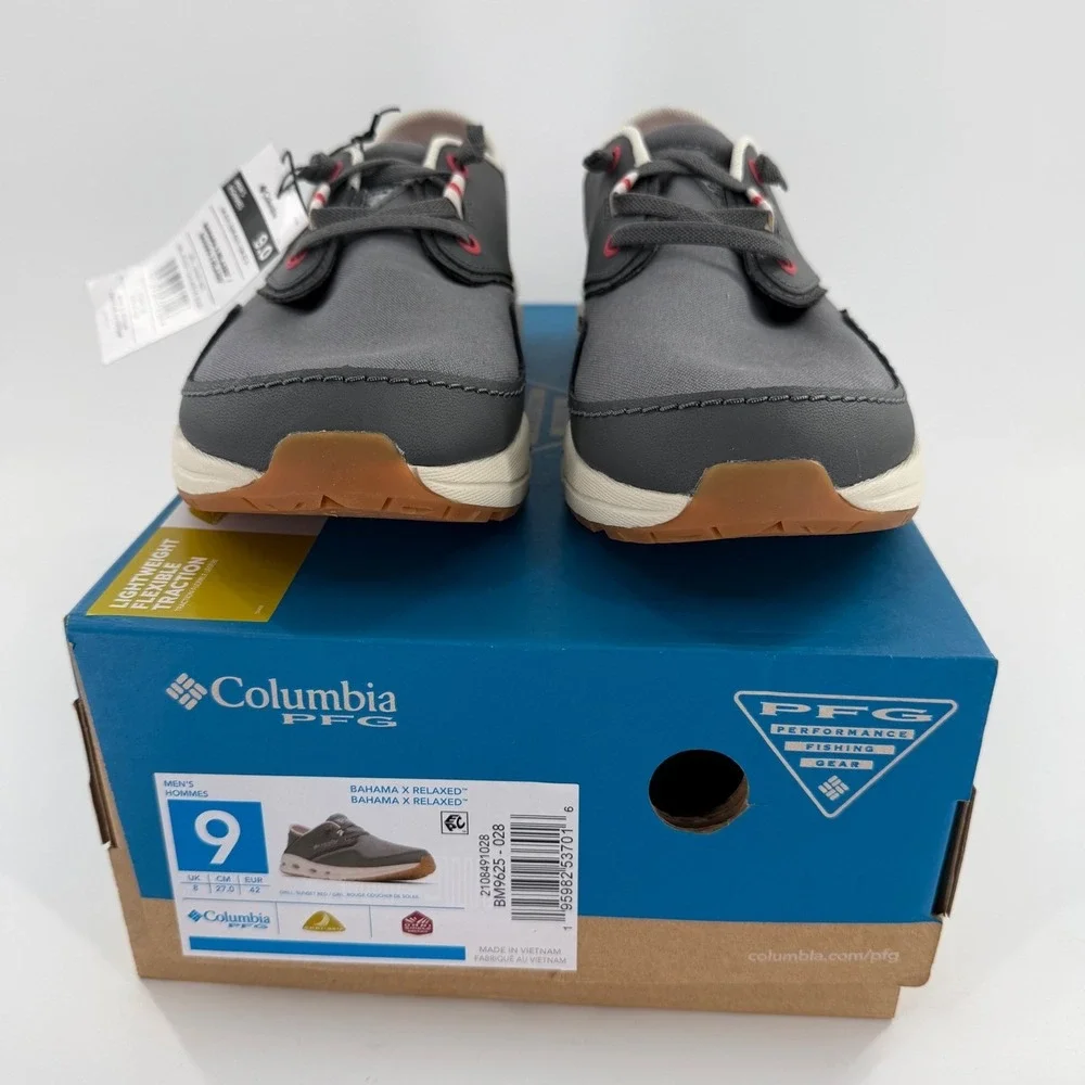 Columbia PFG Bahama X Relaxed‎ Mens Boat Shoes Grill Sunset Red BM9625-028 9